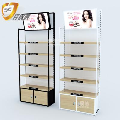 China Hot-selling Beauty Cosmetic Shop Furniture Grocery Ect Store Display Rack Display Wall Standing Shelf for sale