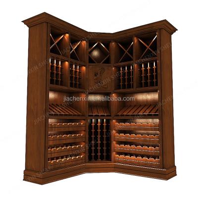 China Wholesale single-sided simple environmental protection wooden bottle red wine rack shelf for sale