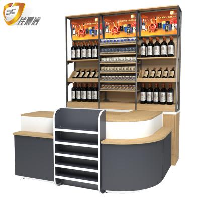 China High quality shop cashier counter supermarket cashier table design cashier furniture round checkout counter for sale