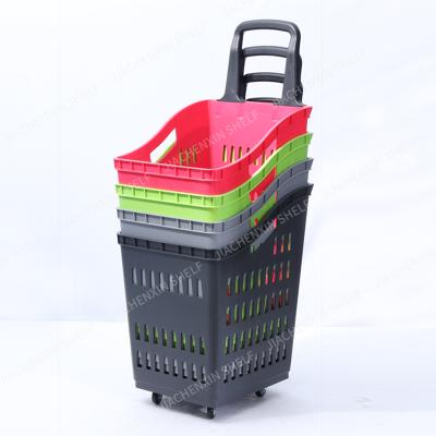 China Good price factory direct sale plastic shopping basket company wholesale shopping baskets JCX-GWL for sale