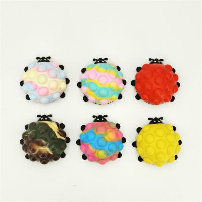 China 2022 button games 3D ladybug feature silicone board game fidgety person toys educational desktop relax decompression toy for sale