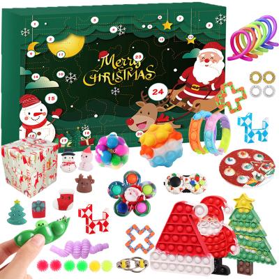 China Suit for Presure Relief 2022 Children Christmas Gift Calender Package Relaxation Toy Blind Box Fidget Advent Calendar Busy Person Toy Set Machine Robot for sale