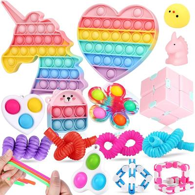 China Custom Trigger Pack Amazon 2022 Hot Sale Wiggle Person Set Sensory Toys Autism Push Noises Wiggle Toy Set Advent Calendar Fidget Pack for sale