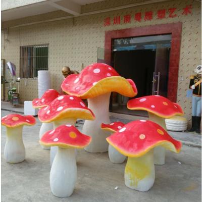 China customize size fiberglass large mushroom model as decoration statue in garden /square / shop/ mall for sale