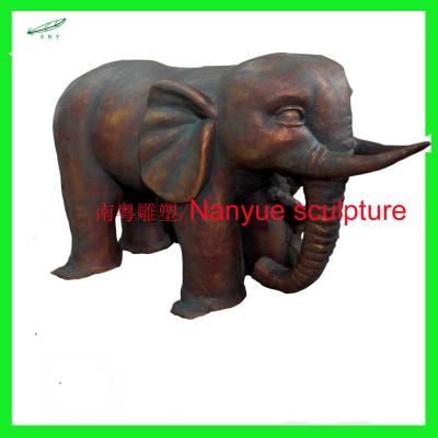 China customize size animal fiberglass statue large bronze elephant model as decoration statue in garden /square / shop/ mall for sale