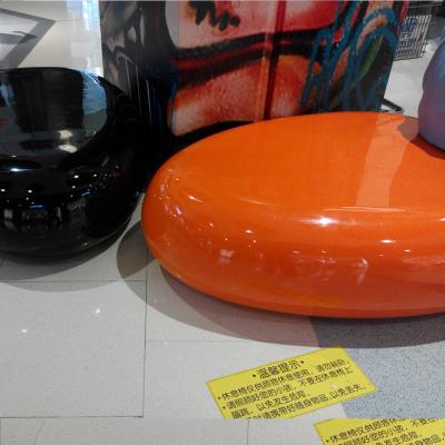 China customize size fiberglass chair as decoration statue in plaza hall or supermarket for sale