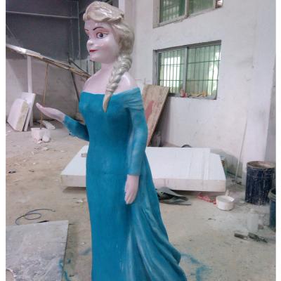 China frozen character princess cartoon  statue life size fiberglass  as decoration in park for sale