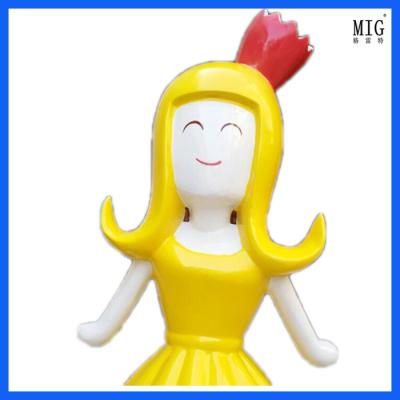 China company mascots  theme fiberglass  statue of  flower fair  character statue customize as decoration for sale