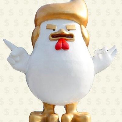 China Mascot statue  Giant Donald trump imitation  statue   fiberglass in outdoor plaza for sale