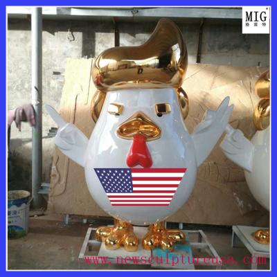 China outdoor garden attraction dolnald trump as decoration items statue by fiberglass for sale