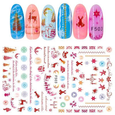 China 1 Sheet Waterproof and Self Adhesive Christmas Halloween Nail Art Festival Decorations Manicure Accessories Sticker Paper Self-Adhesive Decals for sale