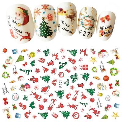 China 1 Foil Christmas Nail Art Sticker Paper Self-Adhesive Waterproof Self-Adhesive Foil Accessories Festival Decals Decorations Manicure Design for sale