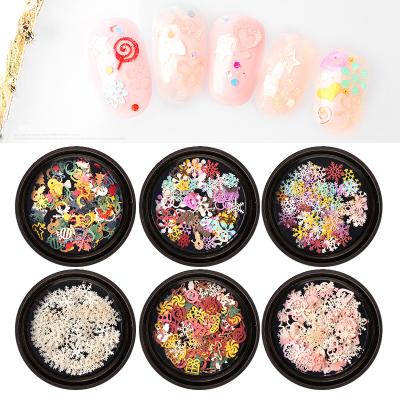 China Nail Art/Shoes/Phone/Bag/Clothes and Nail Art Decorations Halloween Decorations Wood Pulp Glitter Christmas 3D Sequins Flakes Slice Sticker Manicure Design Accessories for sale