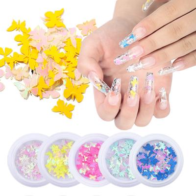 China Nail Art/Shoes/Ultra-thin Nail Art Decorations Wood Pulp Glitter 3D Sequins Butterfly Phone/Laser Bag Decoration/Clothing Peels Slice Sticker Manicure Design Accessories for sale