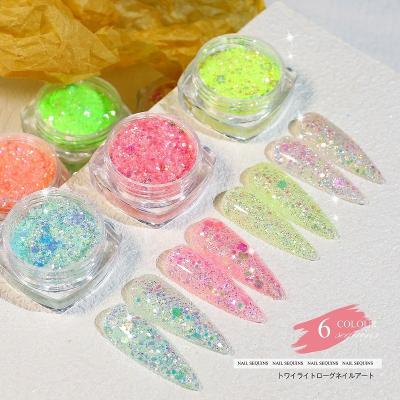 China Art Design Accessories Paillette Flake Manicure Sequin Nail Art Decorations Shiny Laser Glitter Nail Art Decorations for sale