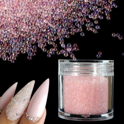 China Symphony Effect Symphony Glass Beads Crystal Sand Nail Art Decoration UV Gel Nail Polish Design Accessories for sale