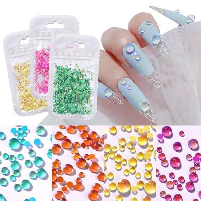 China Nail Art/Shoes/Phone/Bag/Clothes Shiny Art Design Accessories Supply Decorations Jewelry Ornament Manicure Nail Decoration 300pcs Aurora Half Round Crystal Beads 3D for sale