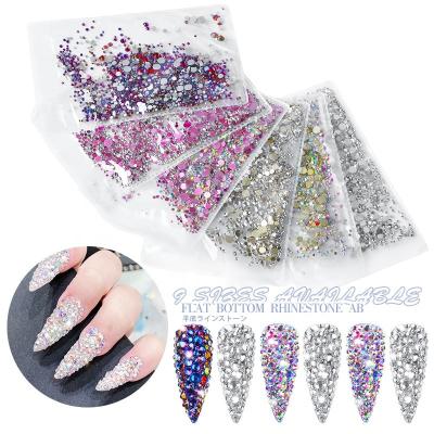 China Nail Art/Shoes/Phone/Bag/Clothes Mixed Nail Art Rhinestone Decoration Shiny Crystal Diamond Manicure Design Accessories 1440pcs Decoration 3D Size for sale