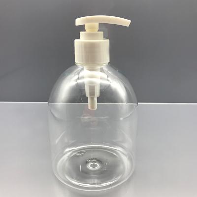 China Eco-friendly Clear 500Ml PET Gel Plastic Empty Pump Bottle For Hand Sanitizer for sale