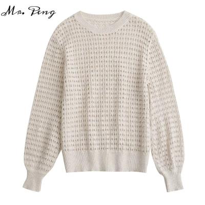 China New Design Factory Direct Sale OEM&ODM Crew Neck Anti-wrinkle Knit Sweater Casual Pullovers Breathable Knit Sweater for sale