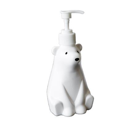 China 300/450/900ml Cartoon Polar Bear Shower Gel Dispenser Shampoo Container Lotion Bottle Storage Detergent Household for sale