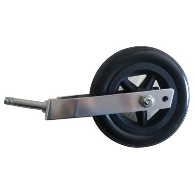 China PU Flat Free High Quality Caster 6 Inch Foam Wheel With Alloy Metal Frame Fork for sale