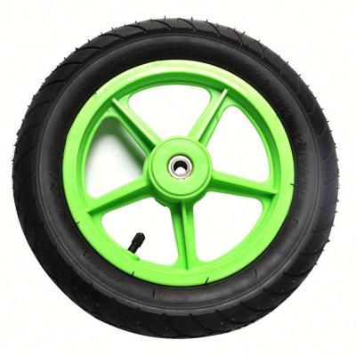 China Foam Tires+PLASTIC EVA Rim 12 Inch High Pneumatic Wheel Supplier Durability Plastic Rubber Kids Bike for sale