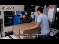 semi automatic High speed carton stitcher machine double piece