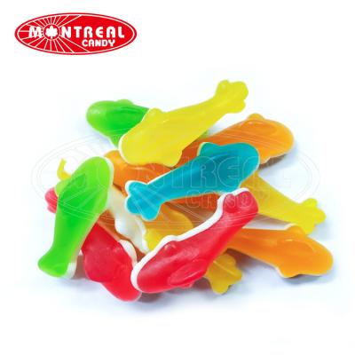 China Natural dophin form soft fruit jelly gummy candy for sale