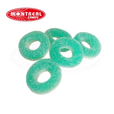 China Mini Ring Natural Bluebery Fruit Sour Gummy Candy for sale