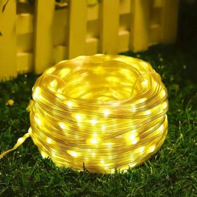 China PVC+Copper Wire+LED String Tube Led Strings 2022 Hot New Christmas Outdoor Holiday Garlands Waterproof Outdoor Decoration 8 Mode LED Fairy Lights for sale