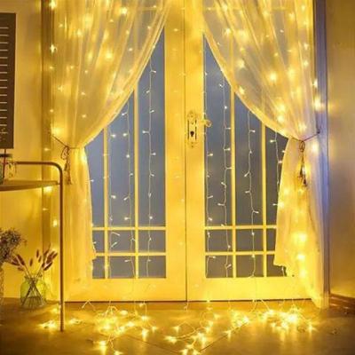 China 300 LED Window Curtain Decoration Twinkle Outdoor Garland 3*3m String Light Outdoor Waterproof Decorative Hanging Icicle LED Lights Strings for sale