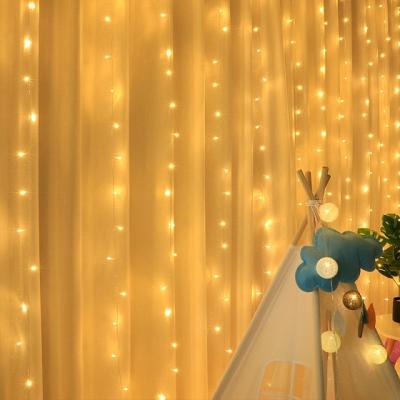 China Outdoor Decoration Luminarias Garland Decoration 3x3 Meter LED Curtain Light Room Decorate Led Wedding Party Light AC110V 220V Battery Operated for sale