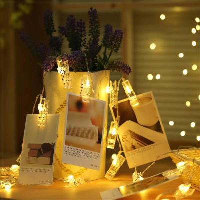 China PVC+Copper Wire+LED 10m 100LEDs Photo Clip String Lights Led Battery String Twinkle Lights For Wedding Party Kid's Room Decor for sale