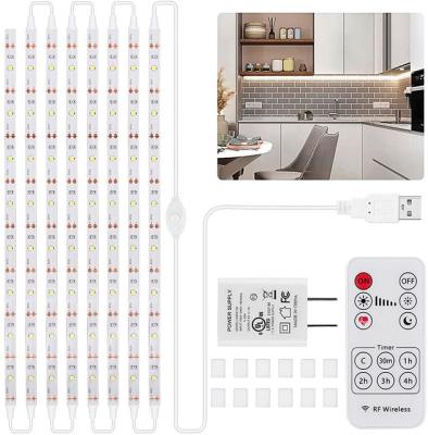 China Modern Under Cabinet Lights LED Strip Lighting For Kitchen 13ft Dimmable Cool White Strip Adapter Remote Control And Timing Lights for sale