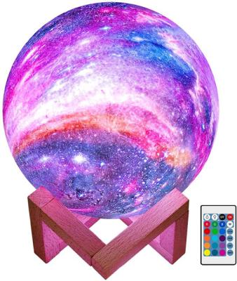 China 5.9 Inch 16 Colors 3D LED Star Moon Light USB Remote Touch Control Rechargeable Smart Light Sensor Control Moon Lamp Kids Night Light Gifts for sale