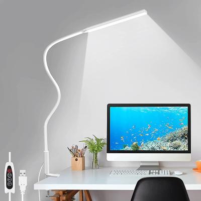 China Modern LED Desk Lamp Swing Arm Table Lamp with Flexible Task Lamp Architect Gooseneck Clamp Desk Light Memory Eye-Care Function for sale