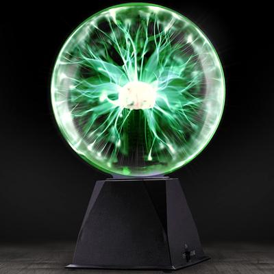 China Amazing Magic Novelty Toy Black Plasma Ball Base USB or Batteries Powered Touch and Sound Light Magic Novelty Plasma Ball Toy Black for sale