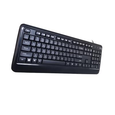 China High Quality Plug and Play Computer Accessories 104 Usb Desktop Black Wire Laptop Key Keyboard for sale