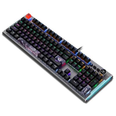 China Water Proof 104 Keys Usb Game Plug & Play Hot Selling Glowing Cable Mechanical Keyboard for sale