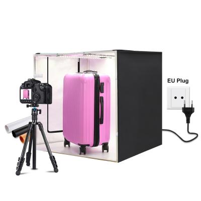 China Portable Mini Mini Popular PULUZ 80cm 80W 8500LM White Light Photo Timer Light Up Studio Shooting Tent Box Kit With 3 Color EU Plug for sale