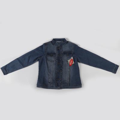 China Jean Jacket Hot Sales Simple Custom Made Viable For Women Factory Direct Selling Mandarin Blue Color Mandarin Blue Adult Medium Standard Medium Collar T/T for sale