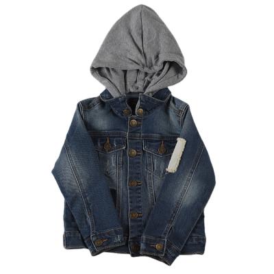 China Hot Selling Fashion Anti-wrinkle Kids Boys Custom Denim Blue Jeans Outdoor Jackets For Kids for sale