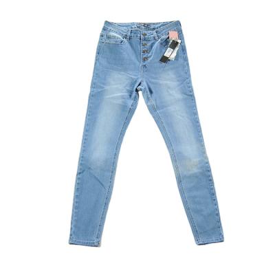 China Slim Men's Women's Denim Pants Straight Jeans Trousers Ladies Skinny Loose Elastic Waist High/Casual Adult Cotton Spandex for sale