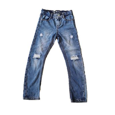 China Wholesale Skinny Pencil Pants Jeans Fit Washed Jeans Boys Ripped Damaged Jeans For Men for sale