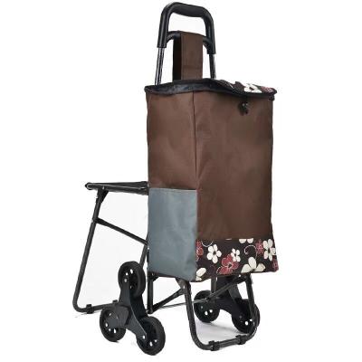 China Eco - Friendly Cheap Folding Shopping Trolley Vegetable Shopping Groceries Folding Trolley for sale