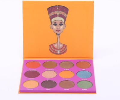 China 12 Colors Makeup Box Handmade Magnetic Egyptian Eyeshadow Box for sale