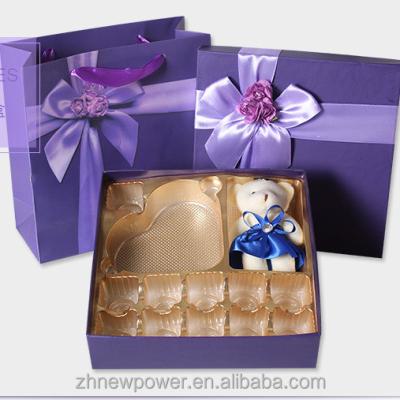 China 2021 handmade new self made 12 inch exquisite purple gift box for sale