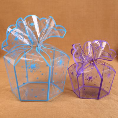 China Fancy Handmade PVC Box Transparent Folding Plastic Packaging Clear Box for sale