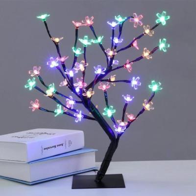 China Modern Perfect Remote Control Home Cherry Blossom Bonsai Night Tree Decorative Table Lamp with Color-changing Effect for sale